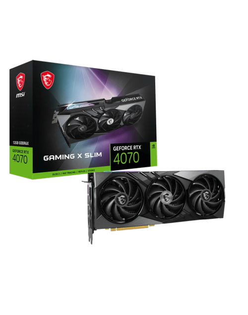 MSI Geforce RTX 4070 Gaming X 12GB GDDR6X SLIM Graphics Card